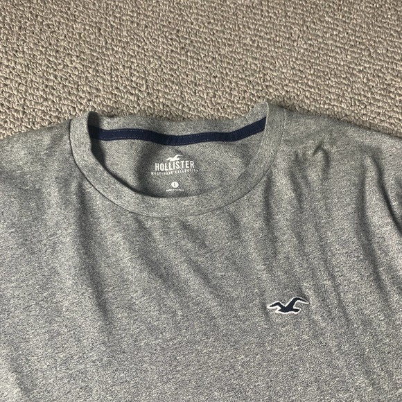 Hollister Mens T-Shirt Size Large Gray Short Sleeves Crew Neck Pullover Casual - Picture 2 of 11